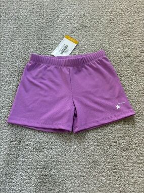 Destira Compression Sport Short Gymnastics Lilac NWT Size CL 10-12